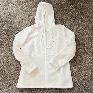 SHEIN White Textured Hoodie